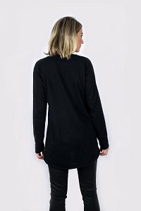 V NECK TOP WITH LONG SLEEVES